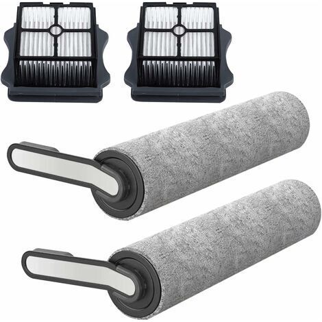 Bunthaus Rouleau Brosse De Rechange Et Ensemble Hepa Pour Aspirateur Sec/humide Sans Fil Pour Floor Ones 5 (2 Rouleau De Brosse + 2 Filter Hepa)