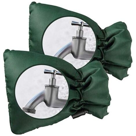 Bunthaus Lot De 2 Housses De Robinet Confortables Pour Protéger Votre Robinet Extérieur, Housse Épaisse Pour Robinet Extérieur Contre Le Gel - Vert
