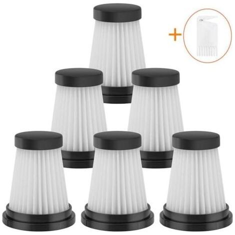 Lot De 6 Filtres Hepa De Rechange Pour Aspirateur Sans Fil Pour Moosoo K12 K12 Pro K13, Pour Genius Invictus One 1.0 X7 / 2.0, Pour Foxnovo 13kpa Accessoires De Filtre Pour Aspirateur Main