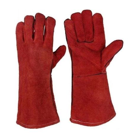 Aimoonsa Lourd Devoir Grand Cuir Rsistant Chaleur Rsistant Chaleur Doubl Gantelets De Soudeurs Gants Pour Pole Bois Brleur Bches Barbecue, Gants De Jardinage Pour Hommes