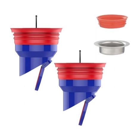 Bunthaus 2 Pièces Anti-odeur Drain De Sol Douche, Siphon De Sol En Silicone, Anti-refoulement De Drain De Plancher De Douche, Universel 50 Tubes 40 Tubes Noyau Anti-odeur