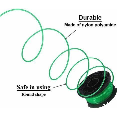A6486-xj Compatible Avec Les Tondeuses À Gazon Black & Decker, Épaisseur De Ligne De 2 Mm Bobine De Tondeuse À Gazon De 6 M De Longueur Pour Débroussailleuses Gl8033 / Gl9035 / Gl7033, A6486