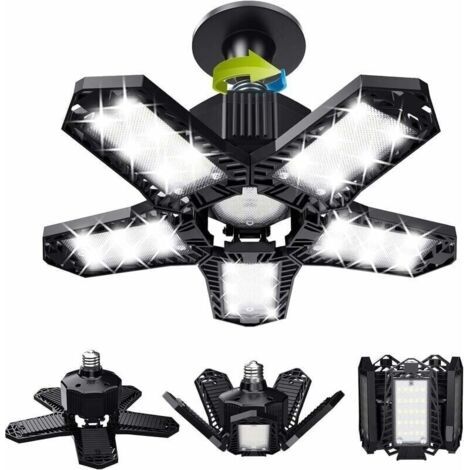 Bunthaus Aimoonsa – Plafonnier Led 120w 12000lm – Lumière Du Jour 6500k – Compatible E26/e27 – Installation Rapide Sans Outil – Pour Garage Et Entrepôt