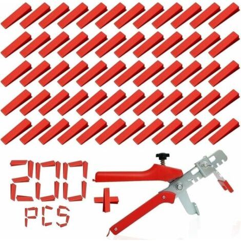 Bunthaus Kit De Systme De Nivellement Leveller De Carrelage Pour Outils De Construction De Murs En Cramique (200 Cales + 1 Pince)
