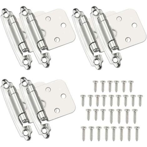 Bunthaus Charnières 6 Pcs Charniere Porte Charnière À Fermeture Automatique Matériau En Acier Laminé À Froid Paumelle Ressort Avec Amortisseur Pour Porte Placard Armoire À Chaussures Bibliothèque Cave