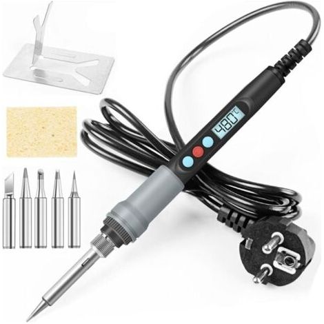 Bunthaus 90w Kit De Soudage Lectrique De Prcision Avec Interrupteur On/off Temperature Rglable 200480 5 Pointe De Soudage, Fil De Soudure, Support De Fer Souder Etc