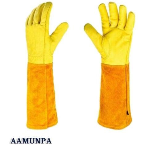 Bunthaus Gants De Jardinage Rsistants Aux Coupures Et Aux Pines - Paire De Gants De Jardinage - Protection Cuir - Gants De Jardinage Pour Les Pines Et Ronces Et Gants De Travail. Jardiner,travaux Mnag