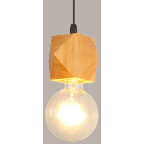 Bunthaus E27 Créatif Suspensions Luminaires Industrielle Bois Plafonnier Moderne Luminaire Lumiere Contemporain Suspensions Plafonniers Luminaire (type D)