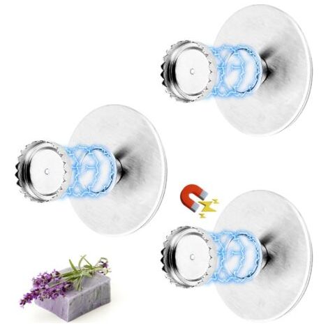 Bunthaus Savon Magnétique, 3 Pièces Porte-savon Aimanté Sans Perçage, Acier Inoxydable Pour Salle De Bain Et Cuisine