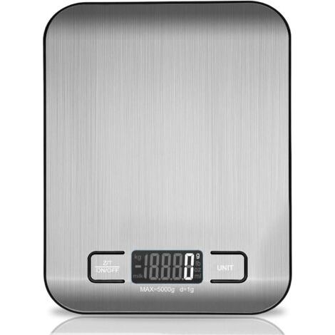 Bunthaus Balance De Cuisine Numérique, Balance De Cuisson Électronique En Acier Inoxydable De 5 Kg, Balance Pour Aliments Ultra-mince Élégante.