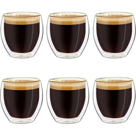Bunthaus Verres À Expresso À Double Paroi, Lot De 6 100 Ml, Tasses À Moka, Verres Thermiques À Effet Flottant