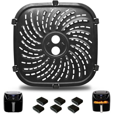 Bunthaus Pièces De Rechange Pour Friteuse À Air Comprimé Powerxl Vortex Pro 6 Qt, Ovale De 22 X 22 Cm, Accessoires De Friteuse À Air Comprimé En Acier Inoxydable De Qualité Alimentaire Avec Pare-chocs