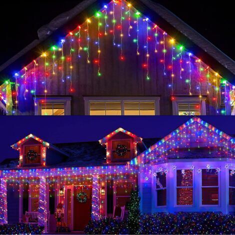 Bunthaus Guirlande Lumineuse De Noël Extérieure Rintea 10 M, 400 Led, Étanche Ip44, Avec Minuterie Et 8 Modes D'Éclairage, Idéale Pour Décorer L'Extérieur, Les Gouttières, Les Toits, Les Jardi