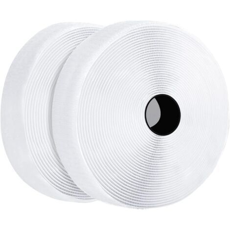Bunthaus 25m Bande Agrippantes Adhésives Rubans Adhésifs Bande Ruban Scratch Autocollant Moustiquaire Hook Loop Rouleau Scratch