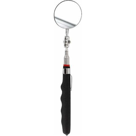 Bunthaus Miroir Télescopique Ultra Plat - Extensible Jusqu'à 70 Cm - Double Articulation À Rotule - Poignée Antidérapante