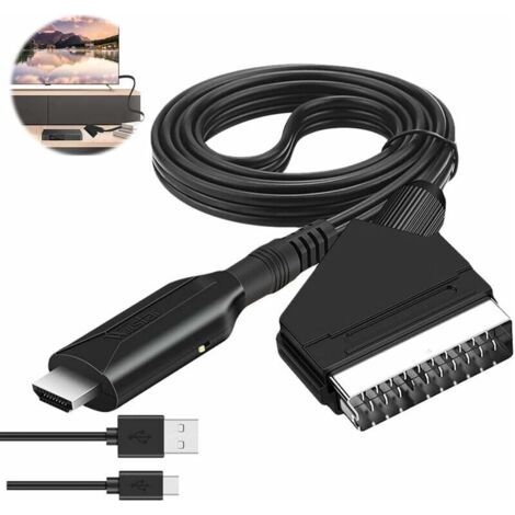 Bunthaus Aimoonsa Adaptateur Audio Vido Pritel Vers Hdmi Pour Hdtv/dvd/dcodeur/ps3/pal/ntsc - Convertisseur