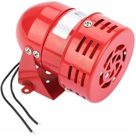 Bunthaus Alarme De Moteur Sirene Alarme Sirène Industrielle 220v, Mini Alarme Voiture Alarme Ring Alarme De Moteur En Métal 220v 120db Protection Électrique Contre Le Vol Ms190 (rouge)