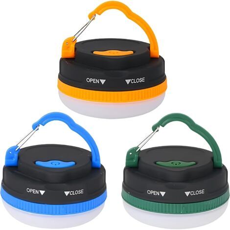 Bunthaus Lot De 3 Lanternes De Camping Led Étanches Et Portables Avec 3 Modes D'Éclairage, Base Magnétique, Lanterne Électrique Pour Camping/randonnée/pêche/urgence