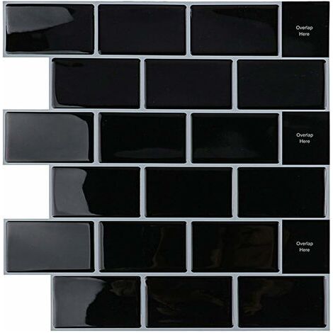 Selbstklebende, Wasserfeste Vinyl-wandfliesen 30,5 X 30,5 Cm – 4er-pack – Kristalloptik Für Küche Und Bad
