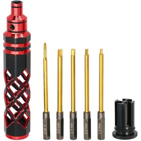 Bunthaus Kit D'Outils Rc 5 En 1, Jeu De Tournevis Hexagonaux (allen), Ensemble De Tournevis Rc 1,5 Mm / 2,0 Mm / 2,5 Mm / 3,0 Mm — Kit De Réparation Pour Modèles Réduits (voitures, Bateaux, Hélicoptèr