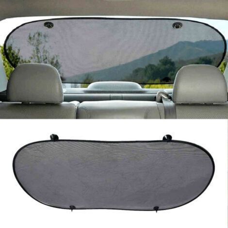 Pare-soleil Arrière Microperforé Pliable 100 X 50 Cm Protège L'Intérieur De La Voiture Des Rayons Du Soleil Installation Rapide Et Facile