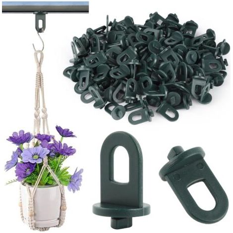 Bunthaus Lot De 100 Clips De Serre Œillets Stables Avec Grande Capacité De Charge Dispositifs De Suspension En Plastique Accessoires Pour Rideau De Plantes