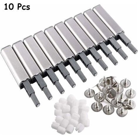Bunthaus Amortisseur De Porte, 10 Pièces Tampon Amortisseur Push To Open Loquet, Push To Open System Tampon Amortisseur Pour Porte D'Armoire Tiroir Loquet Avec Embout Aimanté Pour Porte, Armoire, Tiro