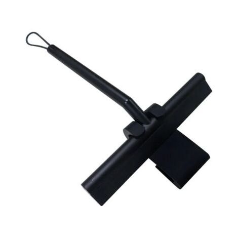 Bunthaus Raclette De Douche Nettoyant Pour Vitre Artefact De Vitre D'Essuie-glace En Silicone (essuie-glace Noir + Crochet Noir)