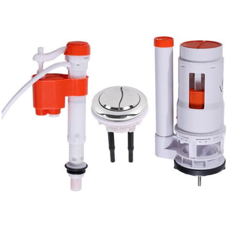 Bunthaus Accessoires De Réservoir De Toilette Série Monobloc À Économie D'Eau Ensemble De Boursouflure Bouton De Soupape De Vidange De Soupape D'Admission D'Eau À Haute Pression