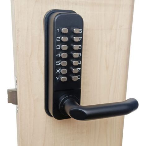 Bunthaus Serrure De Porte Étanche Sans Clé Avec Bouton-poussoir Numérique – Alliage De Zinc – Compatible Portes 35-60mm – Direction Réglable