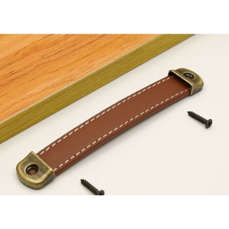Bunthaus 6 Pièces Poignées D'Armoire En Cuir Poignées De Tiroir De Meuble De Cuisine En Cuir Poignées De Porte De Meubles De Cuisine Poignées En Cuir Avec Vis Poignées En Cuir Pour Armoires De Cuisine