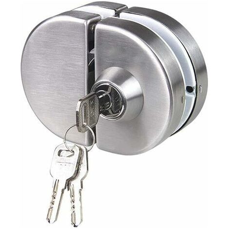 Bunthaus Double Serrure De Porte En Verre 304 En Acier Inoxydable, Les Deux Côtés Ouvrent Des Crochets De Porte Sans Cadre Pour Le Verre D'Épaisseur De 10-12mm