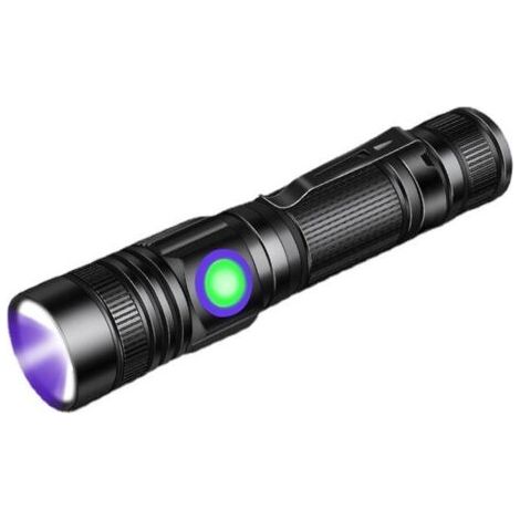Bunthaus Lampe Torche Lampe Torche Uv Lumière Noire 395nm Rechargeable Wood's Lampe, Blacklight Ultraviolet Portable Mini Torch Led Avec Clip, Ensoleillé