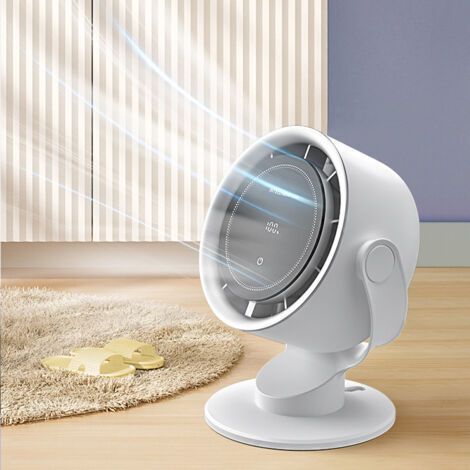 Bunthaus Mini Ventilateur Bureau Portable Turbo Réglable En Vitesse Batterie Rechargeable Affichage Led Pour Maison Bureau Table