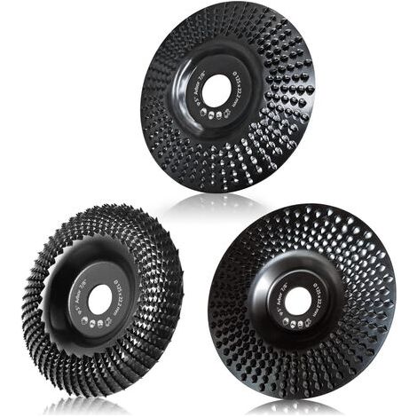 Bunthaus Disque À Lamelles Pour Meuleuse 125mm – 3 Pièces Pour Bois Dur – Arbre 22,2mm – Vitesse 13200 Tr/min – Acier Au Carbone Chromé