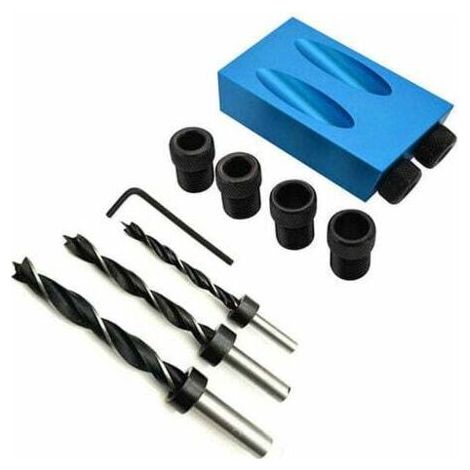 Bunthaus Trou De Bricolage Bois De Poche Jig Drill Set Sculpture Outils Vis Carpenter Adaptateur