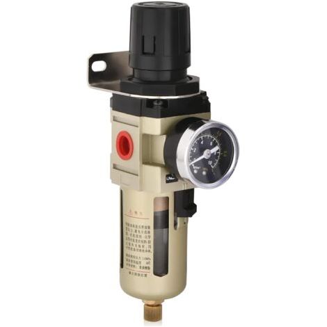 Bunthaus Séparateur D'Eau Détendeur Régulateur D'Air Comprimé Pour Compresseur D'Air Comprimé, Avec Écran Métallique, Filtre 3/8 Pouce