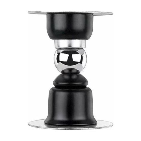 Bunthaus 2 Pcs Arrêt De Porte Magnétique, Butoir De Porte En Acier Inoxydable Avec Ruban Adhésif Double Face 3m Ou Vis - Inutile De Forage / Forage Double Usage（noir）