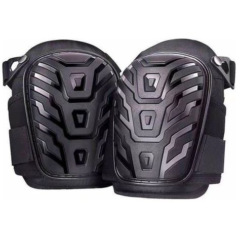 Bunthaus Genouillères Professionnelles, Rembourrage En Mousse Ultra Résistante, Coussin En Gel Confortable, Clips De Fixation Faciles À Ajuster, Noir, 1 Paire