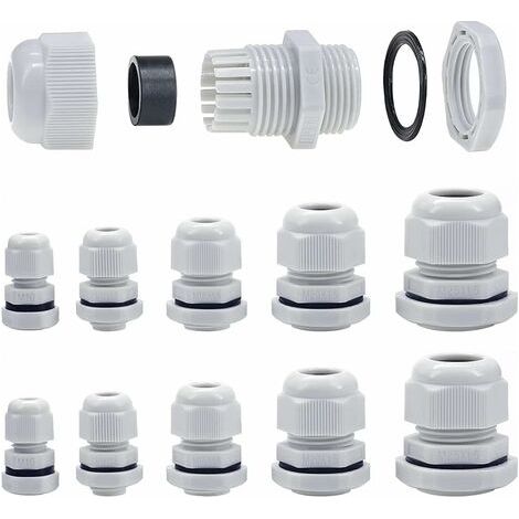 Bunthaus Presse-étoupes M10-m25 40pcs – Pour Câbles 3 À 15mm – Écrou De Blocage En Nylon – Protection Étanche Contre L'Eau Et La Poussière