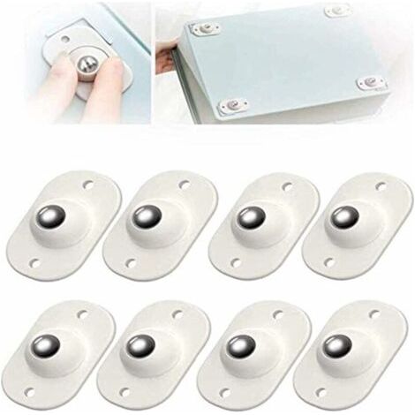 Bunthaus 24 Pièces Roulette Auto Adhésive Poulie Univers De Type Pâte Poulies Universs À Rotation À 360 Degrés Roulettes Pour Meubles Roulettes Auto-adhésives Pour Étagère Poub Boîte De Rangement,fone