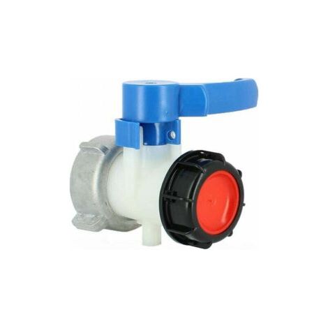 Bunthaus Vanne Cuve - Écrou S75x6 Et Sortie S60x6 - Compatible Schütz - Rwraccord Et Autre Accessoire Pour Cuve De Récupération D'Eau