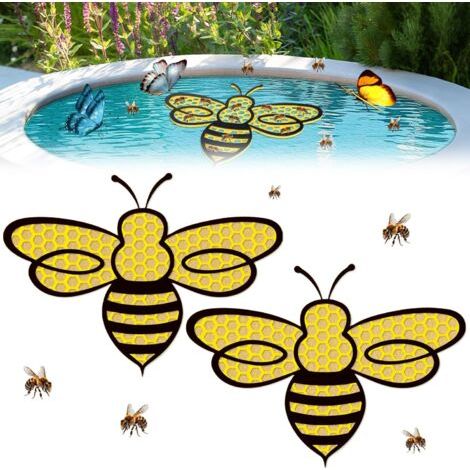 Bunthaus 2pcs Abeille Flottante, Station D'Arrosage Pour Jardin, Île Pollinisatrice Flottante En Forme D'Abeille, Nourrisseur D'Abeilles Pour Décoration De Jardin Assoiffé De Pollinisateurs