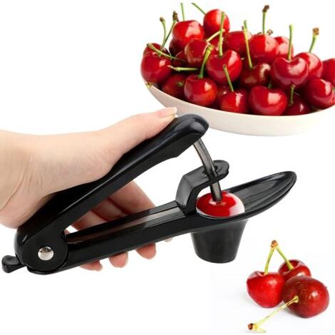 Dénoyauteur De Cerises Fruits Pitter Remover Olive Corer Supprimer Pit Graines Gadget Stoner Noir 20x11.5cm