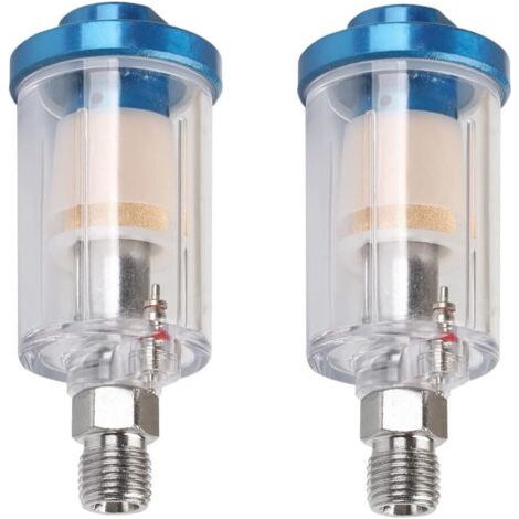 Bunthaus Lot De 2 Séparateurs D'Eau Et D'Huile Pour Aérographe Pour Compresseur D'Air Entrée Et Sortie Npt De 6,35 Mm