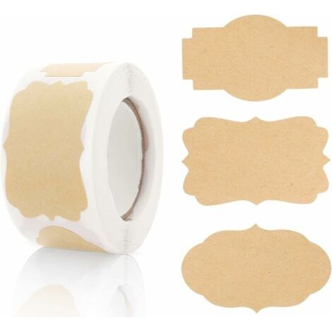Autocollants En Papier Kraft, 250 Étiquettes Cadeaux Autocollants Étiquettes Cadeaux Étiquettes Étiquettes Cadeaux Pour Bouteilles De Vacances Bocaux De Nourriture Autocollants De Noël(a)
