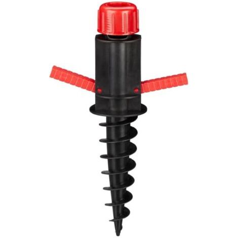 Bunthaus Noir Pied, Porte Parasol, Support À Vis, Douille De Sol, Diamètres 19 32 Mm, Camping, Plage, Rouge