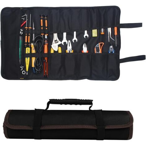 Bunthaus （ 58,5 X 35,5 Cm） Trousse À Outils 600d Oxford 58,5 X 35,5 Cm 22 Poches Enroulable, Imperméable Pour Professionnels Et Particuliers
