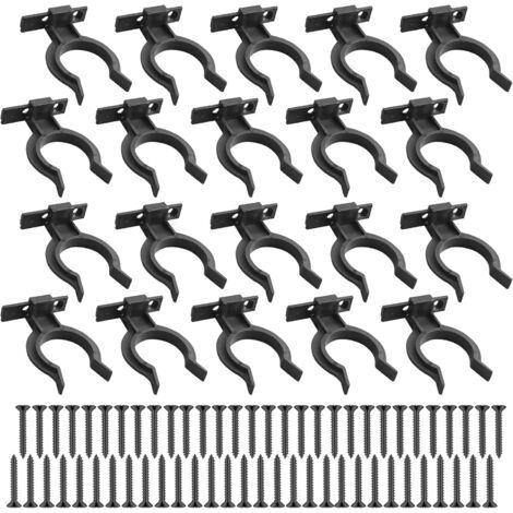 Bunthaus （avec 60 Vis）20 Pièces Fixation Plinthe Cuisine, Attache Clip Plinthe Cuisine, Supports Clips Pour Plinthes De Cuisines De 32 À 36 Mm, Clip De Fixation Pour Plinthes Pieds De Meuble