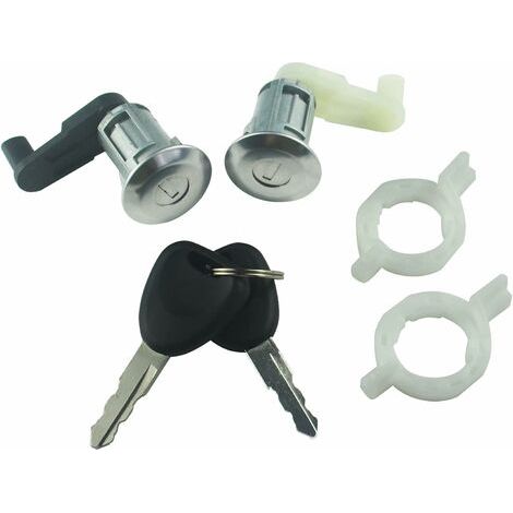 Bunthaus Kit Cylindre De Serrure De Porte En Alliage De Zinc 7701468981 Pour Re-naul Megane Scenic Clio Thalia 7701468982 (2 Cylindres + 2 Clés)
